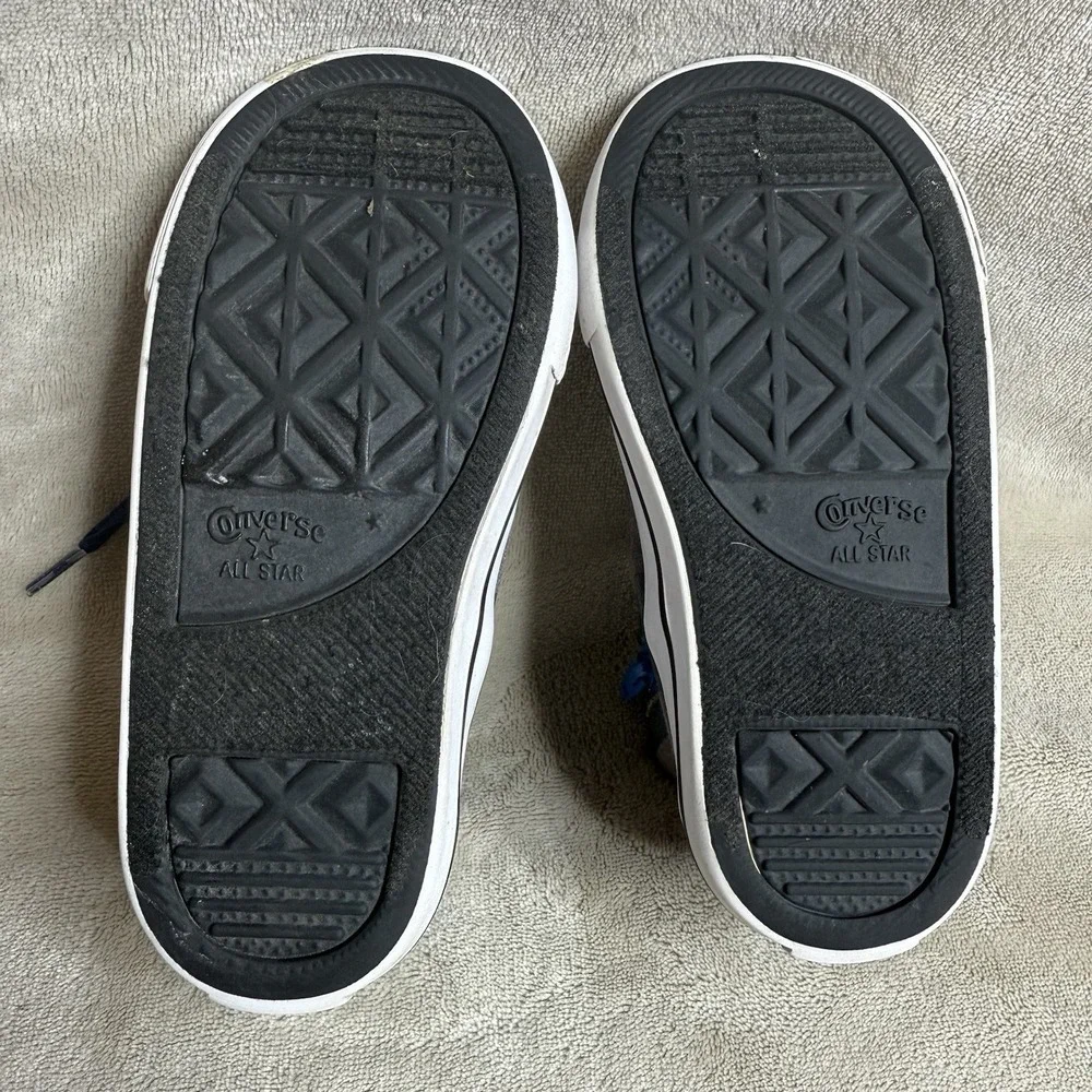KIDS ALL STAR Converse High Top  ZIP UP Blue‎ SIZE 8